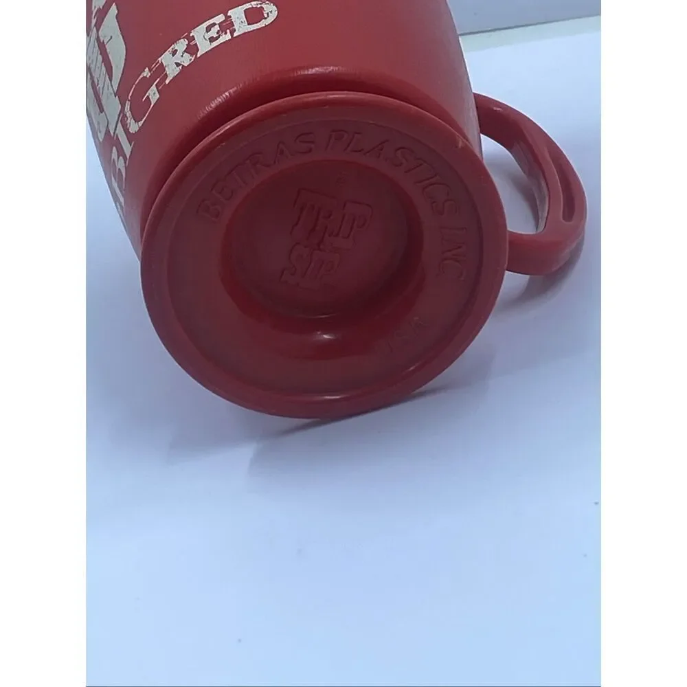 IU Indiana University Plastic Coffee Travel Mug Cup with Base Trip Sip Vintage